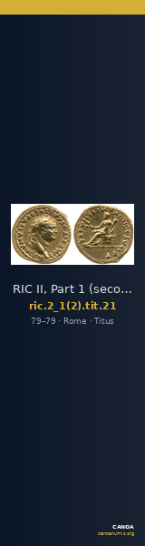 RIC II, Part 1 (second edition) Titus 21 — CANOA