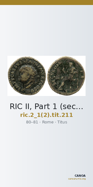RIC II, Part 1 (second edition) Titus 211 — CANOA