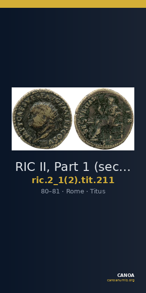 RIC II, Part 1 (second edition) Titus 211 — CANOA