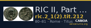 RIC II, Part 1 (second edition) Titus 212 — CANOA