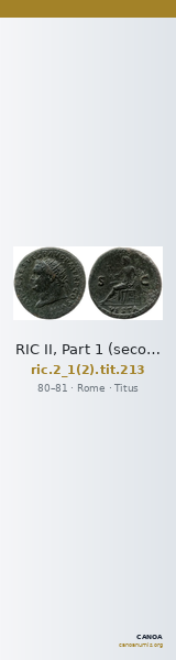 RIC II, Part 1 (second edition) Titus 213 — CANOA