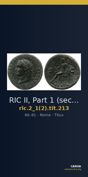 RIC II, Part 1 (second edition) Titus 213 — CANOA