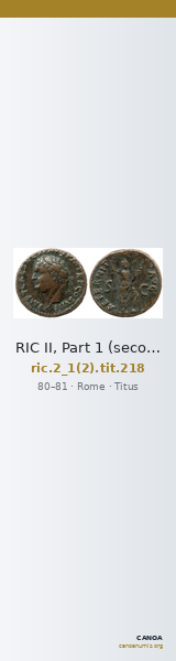 RIC II, Part 1 (second edition) Titus 218 — CANOA