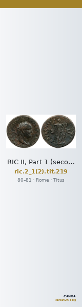 RIC II, Part 1 (second edition) Titus 219 — CANOA
