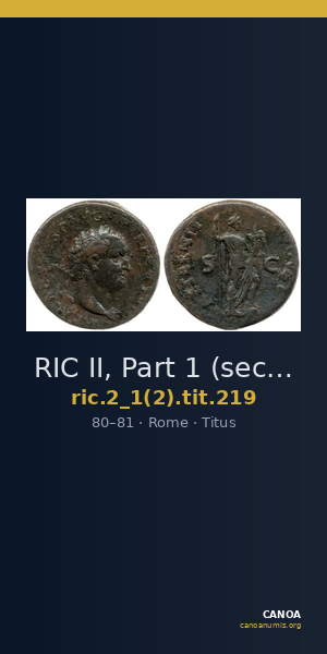 RIC II, Part 1 (second edition) Titus 219 — CANOA