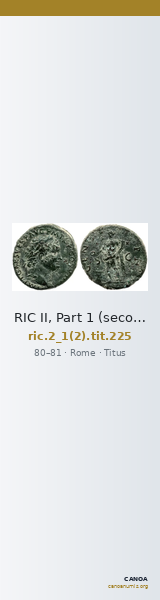 RIC II, Part 1 (second edition) Titus 225 — CANOA
