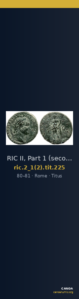 RIC II, Part 1 (second edition) Titus 225 — CANOA