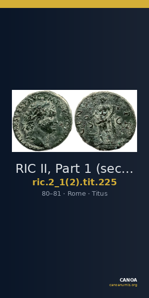 RIC II, Part 1 (second edition) Titus 225 — CANOA