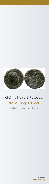 RIC II, Part 1 (second edition) Titus 226 — CANOA
