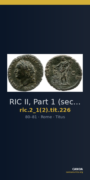 RIC II, Part 1 (second edition) Titus 226 — CANOA