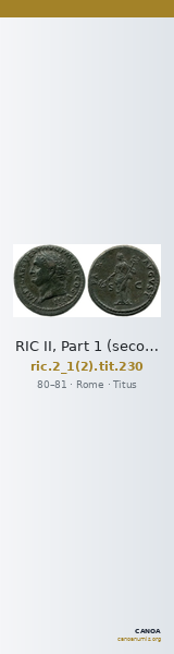 RIC II, Part 1 (second edition) Titus 230 — CANOA