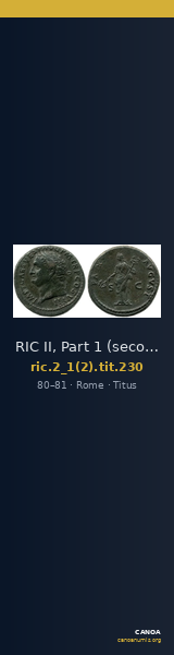 RIC II, Part 1 (second edition) Titus 230 — CANOA