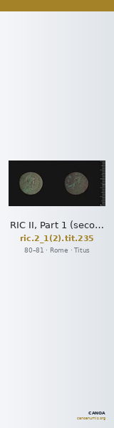 RIC II, Part 1 (second edition) Titus 235 — CANOA