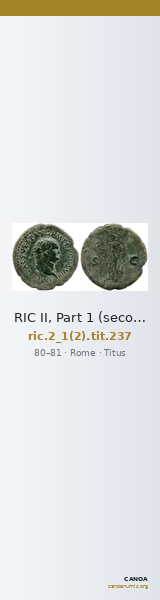 RIC II, Part 1 (second edition) Titus 237 — CANOA
