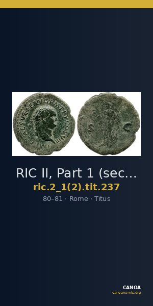 RIC II, Part 1 (second edition) Titus 237 — CANOA