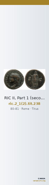 RIC II, Part 1 (second edition) Titus 238 — CANOA