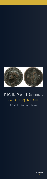 RIC II, Part 1 (second edition) Titus 238 — CANOA