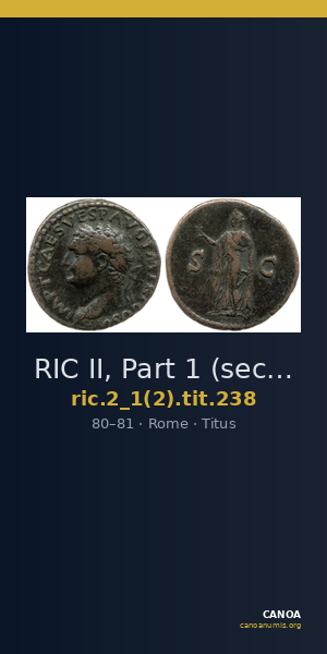 RIC II, Part 1 (second edition) Titus 238 — CANOA