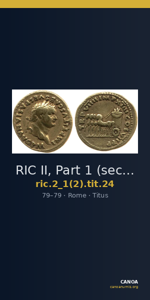 RIC II, Part 1 (second edition) Titus 24 — CANOA
