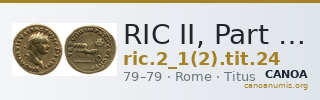 RIC II, Part 1 (second edition) Titus 24 — CANOA