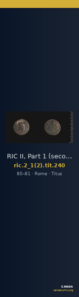 RIC II, Part 1 (second edition) Titus 240 — CANOA
