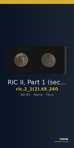 RIC II, Part 1 (second edition) Titus 240 — CANOA