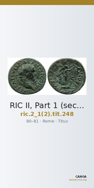 RIC II, Part 1 (second edition) Titus 248 — CANOA