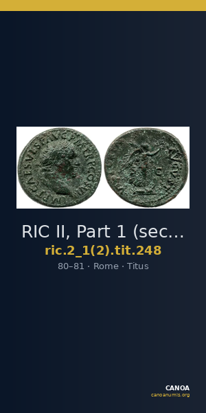 RIC II, Part 1 (second edition) Titus 248 — CANOA
