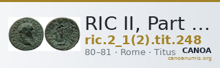 RIC II, Part 1 (second edition) Titus 248 — CANOA
