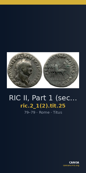 RIC II, Part 1 (second edition) Titus 25 — CANOA