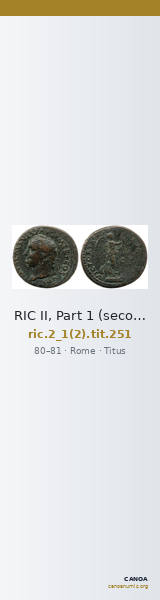 RIC II, Part 1 (second edition) Titus 251 — CANOA