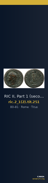 RIC II, Part 1 (second edition) Titus 251 — CANOA