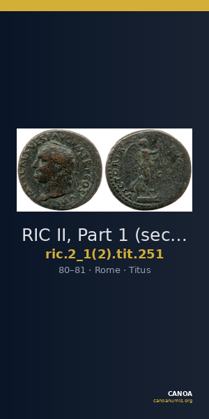 RIC II, Part 1 (second edition) Titus 251 — CANOA