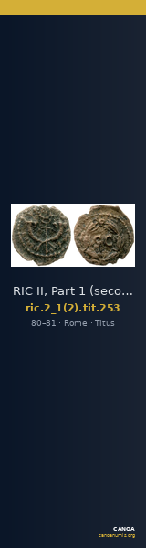 RIC II, Part 1 (second edition) Titus 253 — CANOA