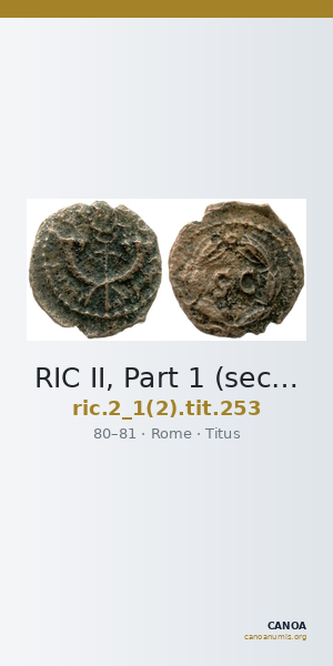 RIC II, Part 1 (second edition) Titus 253 — CANOA