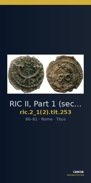 RIC II, Part 1 (second edition) Titus 253 — CANOA