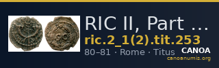 RIC II, Part 1 (second edition) Titus 253 — CANOA
