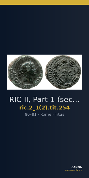 RIC II, Part 1 (second edition) Titus 254 — CANOA
