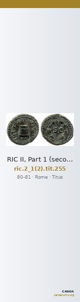 RIC II, Part 1 (second edition) Titus 255 — CANOA
