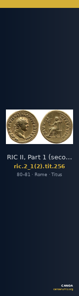 RIC II, Part 1 (second edition) Titus 256 — CANOA