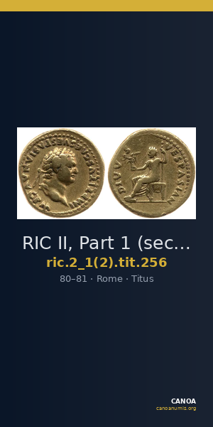 RIC II, Part 1 (second edition) Titus 256 — CANOA