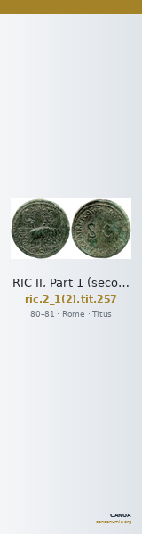 RIC II, Part 1 (second edition) Titus 257 — CANOA