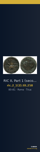 RIC II, Part 1 (second edition) Titus 258 — CANOA