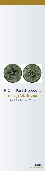 RIC II, Part 1 (second edition) Titus 260 — CANOA