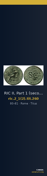 RIC II, Part 1 (second edition) Titus 260 — CANOA