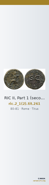 RIC II, Part 1 (second edition) Titus 261 — CANOA