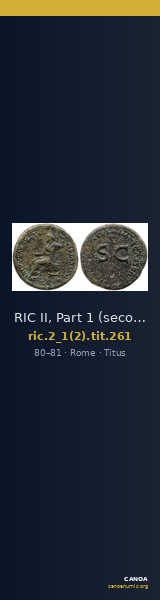 RIC II, Part 1 (second edition) Titus 261 — CANOA