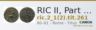 RIC II, Part 1 (second edition) Titus 261 — CANOA