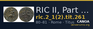 RIC II, Part 1 (second edition) Titus 261 — CANOA