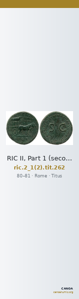 RIC II, Part 1 (second edition) Titus 262 — CANOA